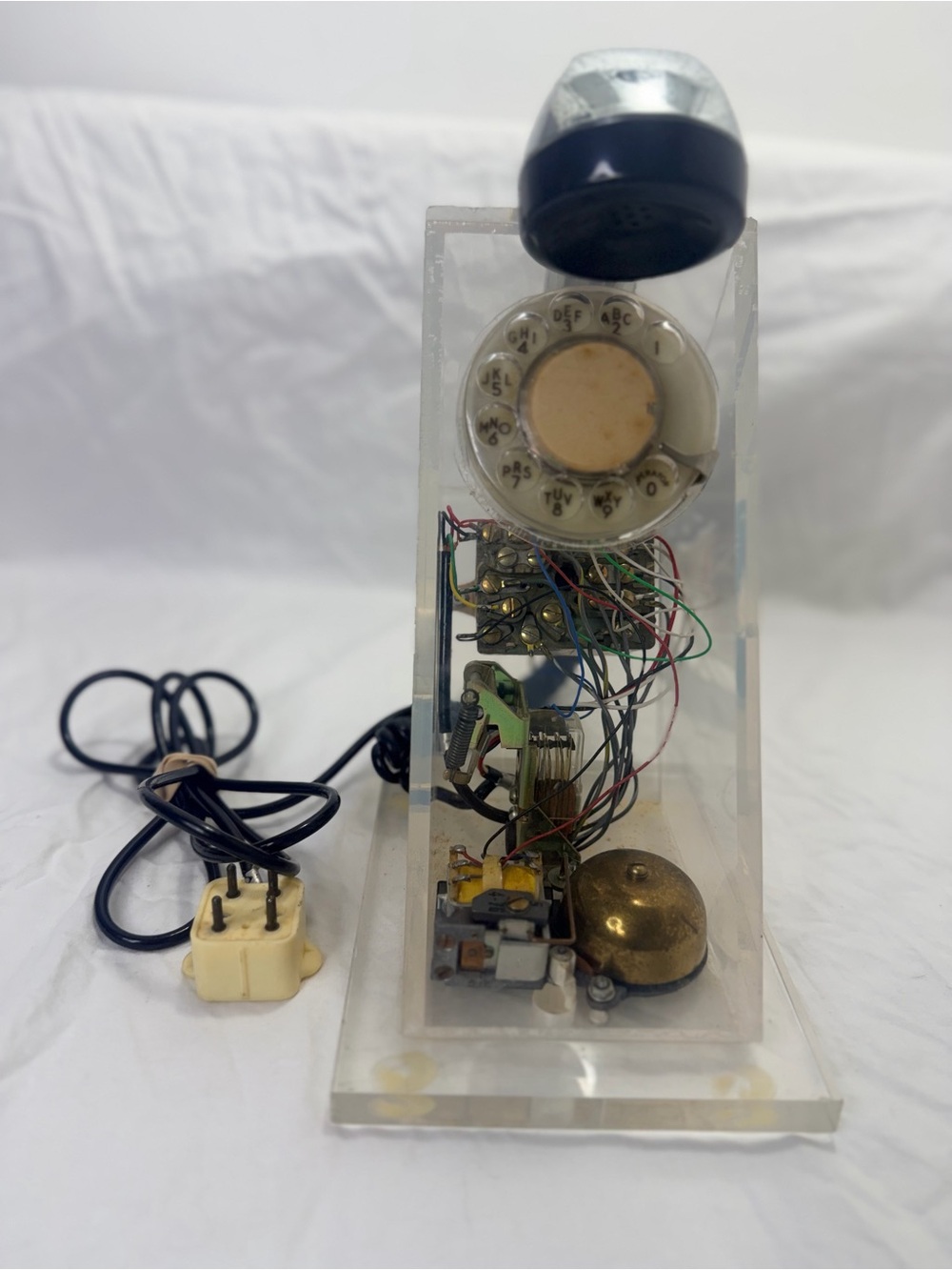 Rare 1970s TeleConcepts ITT Clear Acrylic Rotary Telephone Space Age MCM Decor